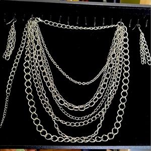 Sexy chain link style necklace and eating set